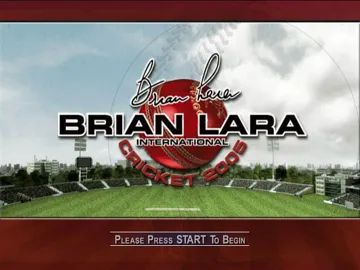 Brian Lara International Cricket 2005 (Europe) screen shot title